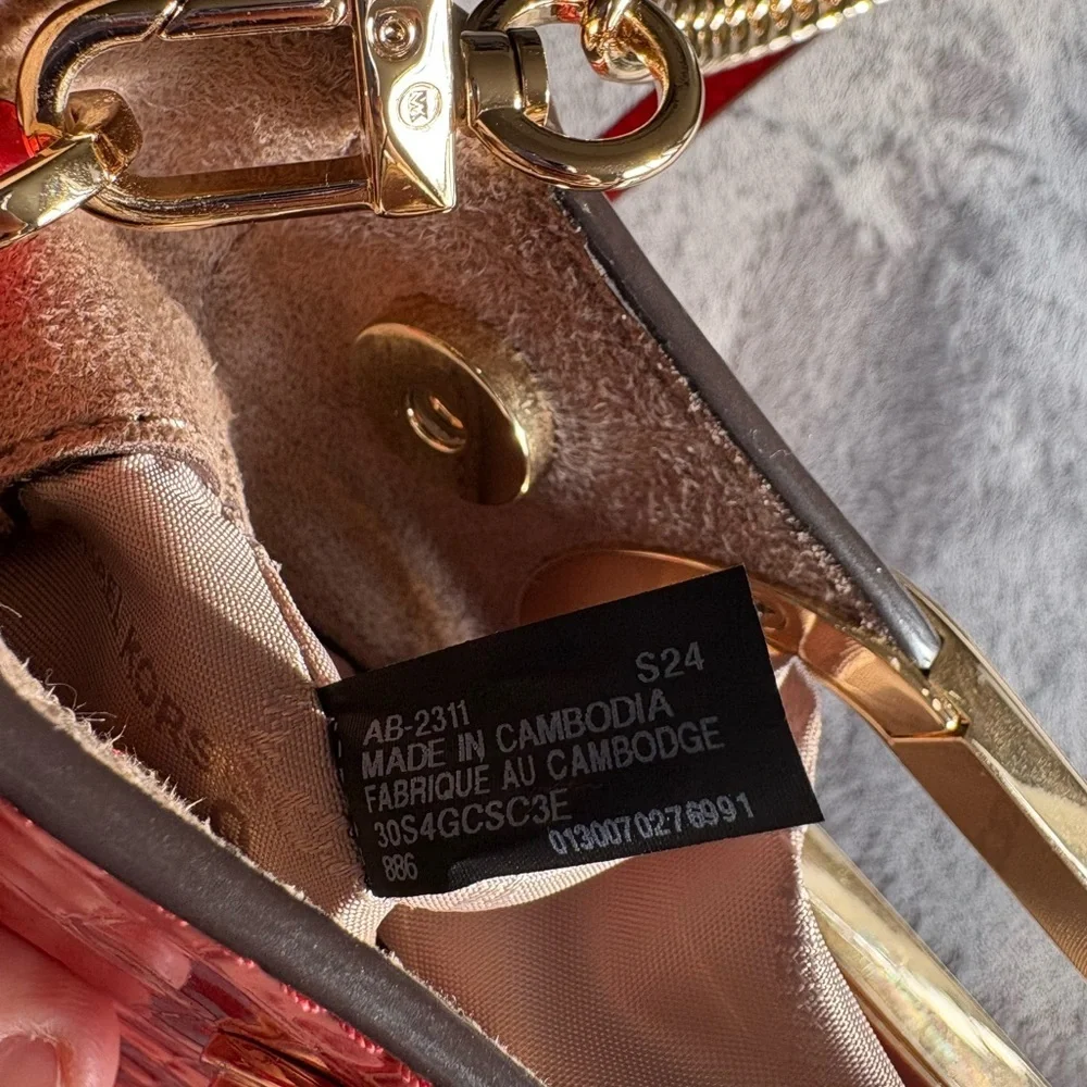 Michael Kors Red Women's Bag,  NWOT - Picture 3 of 9